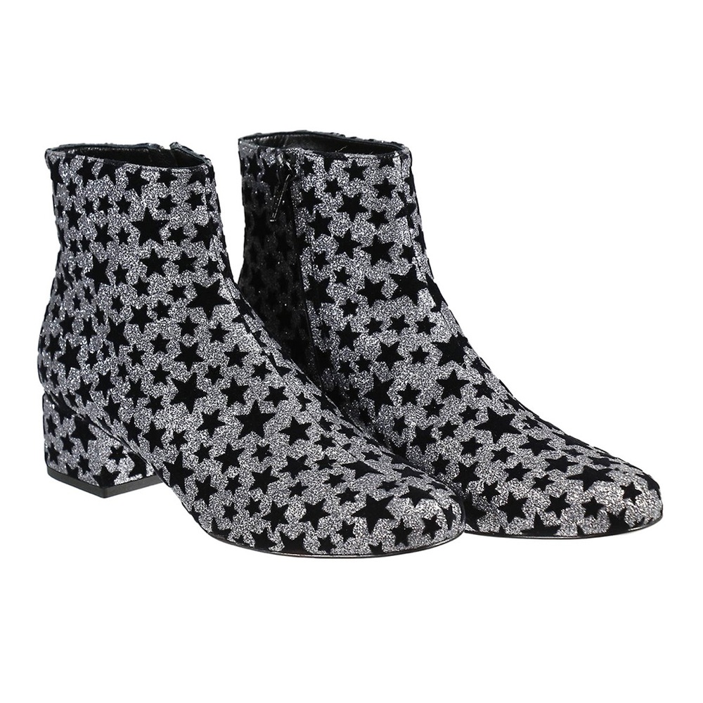 Saint Laurent Paris Sparkle Ankle Boots